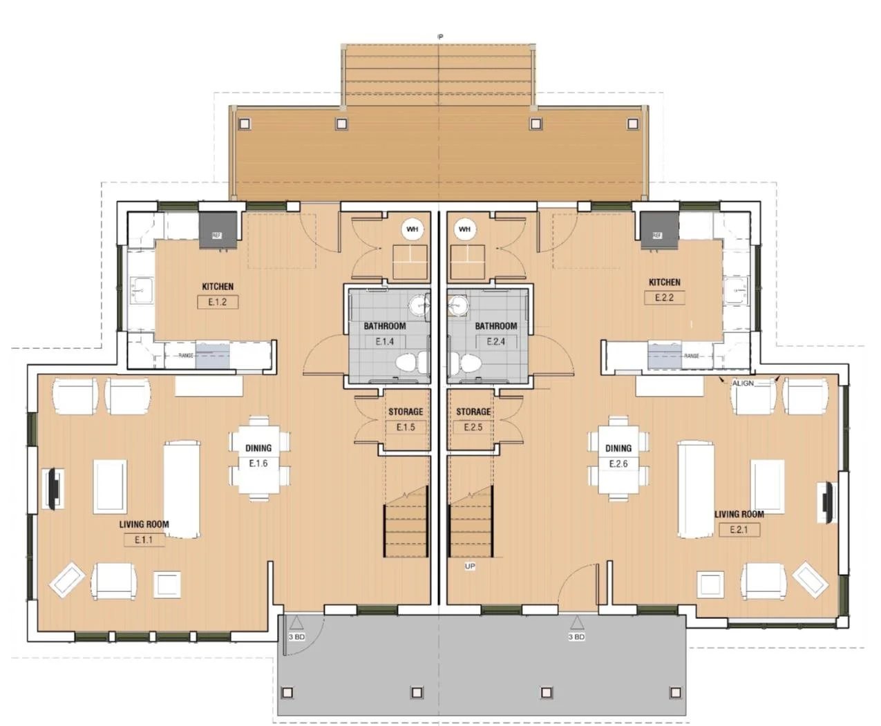Building Type A ground floor plan