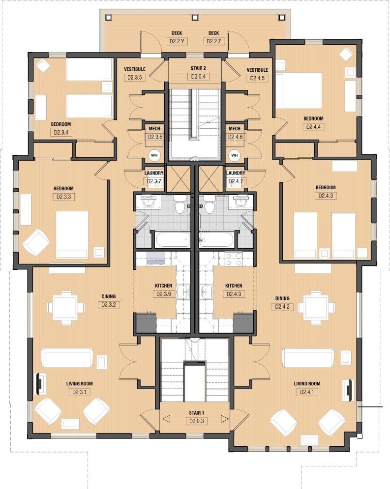 Building D2 second floor plan