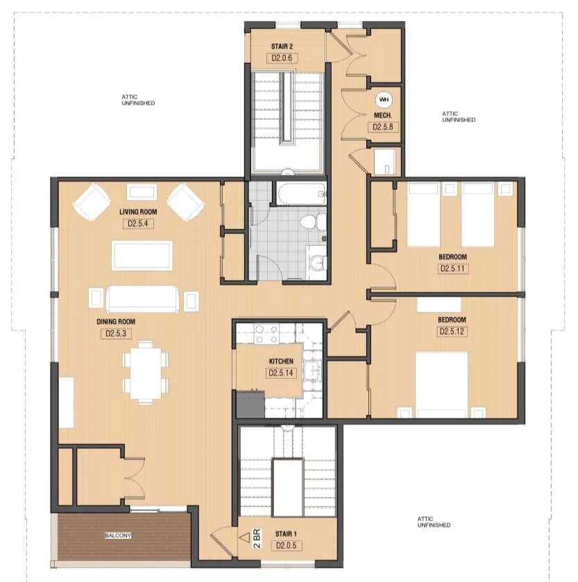 Building D2 third floor plan